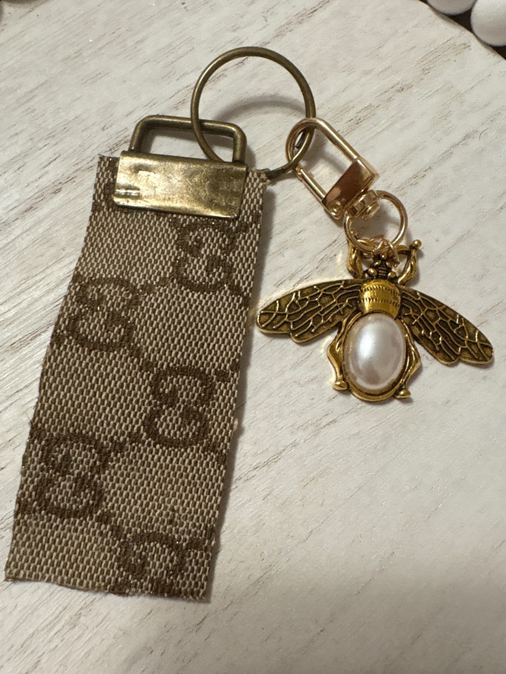 Authentic up-cycled Gucci keychain